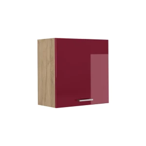 Hangkast R-Line Rode hoogglans/Goudkleurig Eiken 60 cm met 1 deur Vicco