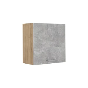 Wall cabinet R-Line Concrete/Goldkraft oak 60 cm with 1 door Vicco