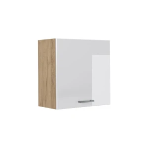 Hangkast R-Line Wit Hoogglans/Goudkleurig Eiken 60 cm met 1 deur Vicco