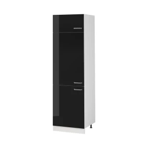 Mobile cucina dispensa R-Line Nero lucido/Bianco 60 cm Vicco