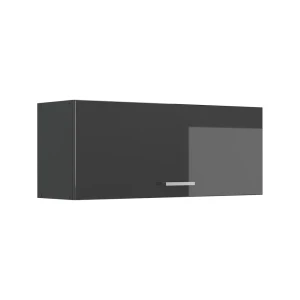 Pensile da cucina R-Line Antracite lucido/Antracite 100 cm Piatto Vicco