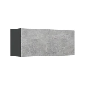 Wall cabinet R-Line Concrete/Anthracite 100 cm Flat Vicco