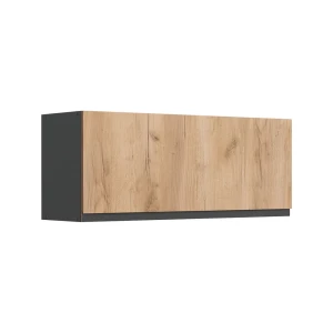 Hangkast R-Line Goudkleurig Eiken/Antraciet 100 cm Plat Vicco