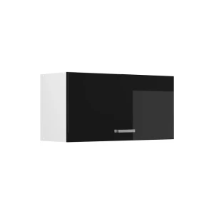 Hangkast R-Line Zwart hoogglans/Wit 80 cm Plat Vicco