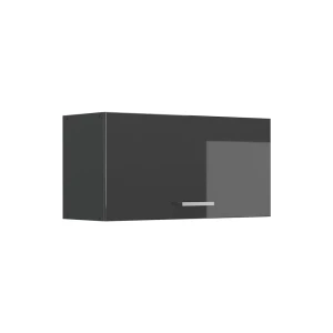 Wall cabinet R-Line Anthracite high gloss/Anthracite 80 cm Flat Vicco