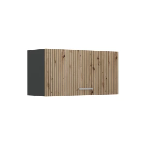 Hangkast R-Line Artisanaal eiken/Antraciet 80 cm Plat Vicco