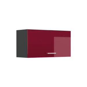 Pensile da cucina R-Line Rosso lucido/Antracite 80 cm Piatto Vicco