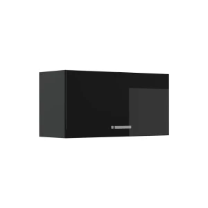 Pensile da cucina R-Line Nero lucido/Antracite 80 cm Piatto Vicco