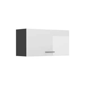 Pensile da cucina R-Line Bianco lucido/Antracite 80 cm Piatto Vicco