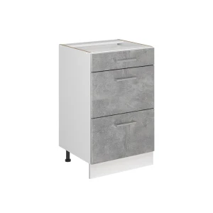 Keukenonderkast R-Line Beton/Wit 50 cm zonder werkblad Vicco