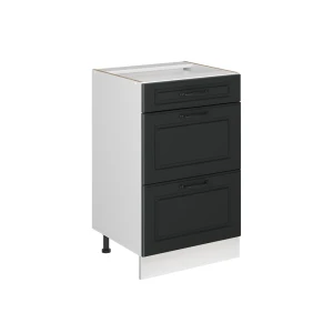 Keukenonderkast R-Line Antraciet landelijk/Wit 50 cm zonder werkblad Vicco