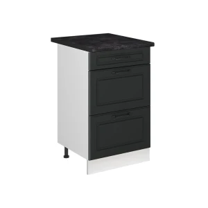 Keukenonderkast R-Line Antraciet landelijk/Wit 50 cm antraciet werkblad Vicco
