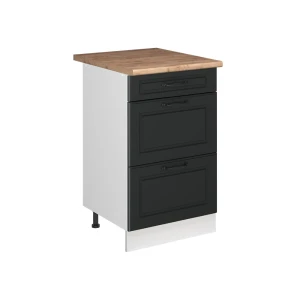 Szafka dolna do kuchni R-Line Antracyt wiejski/Biały 50 cm blat roboczy Dąb Goldkraft Vicco