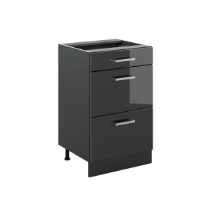 Keukenonderkast R-Line Antraciet Hoogglans/Antraciet 50 cm zonder werkblad Vicco