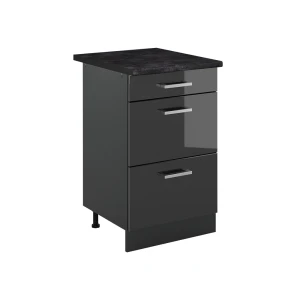 Keukenonderkast R-Line Antraciet Hoogglans/Antraciet 50 cm antraciet werkblad Vicco