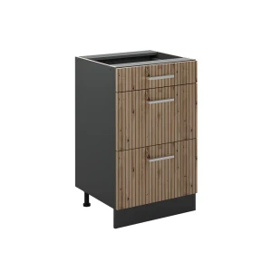 Keukenonderkast R-Line Artisanaal eiken/Antraciet 50 cm zonder werkblad Vicco