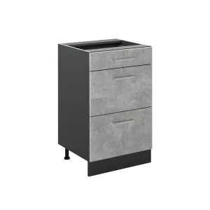 Keukenonderkast R-Line Beton/Antraciet 50 cm zonder werkblad Vicco