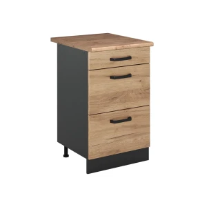 Keukenonderkast R-Line Goudkleurig Eiken/Antraciet 50 cm goudkleurig eiken werkblad Vicco