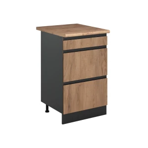 Keukenonderkast R-Line Goudkleurig Eiken/Antraciet 50 cm goudkleurig eiken werkblad Vicco