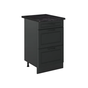 Keukenonderkast R-Line Antraciet landelijk/Antraciet 50 cm antraciet werkblad Vicco