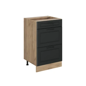 Keukenonderkast R-Line Antraciet landelijk/Goudkleurig Eiken 50 cm zonder werkblad Vicco