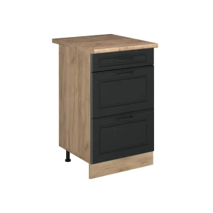 Keukenonderkast R-Line Antraciet landelijk/Goudkleurig Eiken 50 cm goudkleurig eiken werkblad Vicco