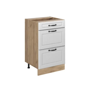 Keukenonderkast R-Line Wit landelijk/Goudkleurig Eiken 50 cm zonder werkblad Vicco