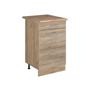 Kitchen base cabinet R-Line Sonoma/Goldkraft oak 50 cm Goldkraft oak worktop Vicco