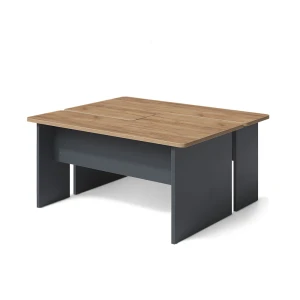 Coffee table set Duvo Goldkraft oak/Anthracite 135 x 50 cm Set of 2 Vicco