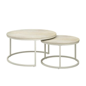 Coffee table set Montreal Travertine/Cashmere 77 x 77 cm Vicco