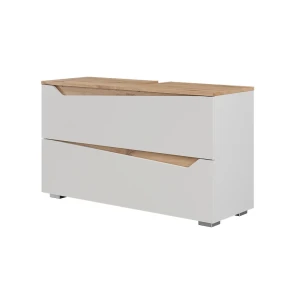 Sink base cabinet Marelle White/Artisan oak 100 x 57.5 cm with 2 drawers Vicco