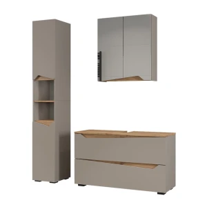 Bathroom furniture set Marelle Greige/Artisan oak 3 parts Vicco