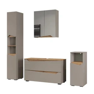 Bathroom furniture set Marelle Greige/Artisan oak 4 parts Vicco