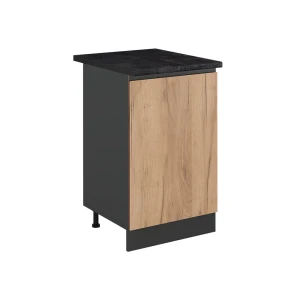 Kitchen base cabinet R-Line Goldkraft oak/Anthracite 50 cm anthracite worktop Vicco