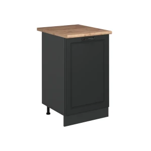 Meuble bas de cuisine R-Line Anthracite campagne/Anthracite 50cm plan de travail Chêne doré Vicco