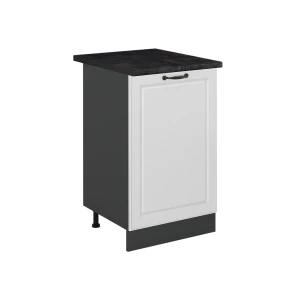 Keukenonderkast R-Line Wit landelijk/Antraciet 50 cm antraciet werkblad Vicco