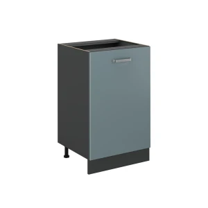 Meuble bas de cuisine R-Line Bleu-gris/Anthracite 50cm sans plan de travail Vicco