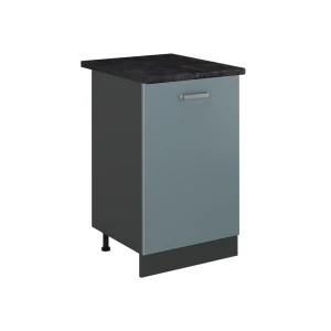 Kitchen base cabinet R-Line Blue-Grey/Anthracite 50 cm anthracite worktop Vicco
