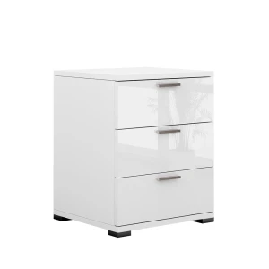 Comodino camera da letto Marseille Bianco lucido 46.2 x 60 cm Vicco