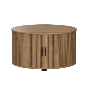 Coffee table Selva Oak 80 x 80 cm with sliding door Vicco