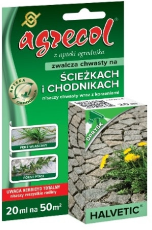 Agrecol Halvetic, zwalcza chwasty na ścieżkach i podjazdach 20ml