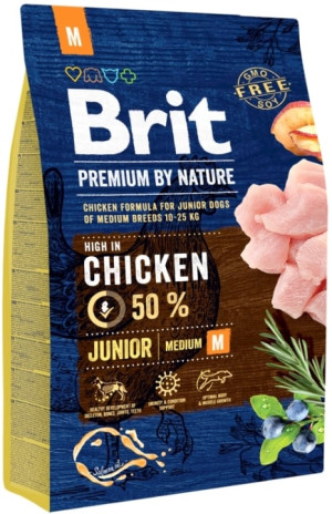 BRIT Junior M sucha karma dla młodych psów 3 kg