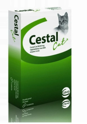 Cestal Cat tabletki do żucia na odrobaczenie dla kota 8 tabletek