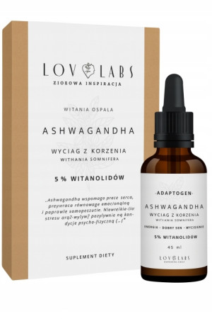 LovLabs Ashwagandha 5% witanolidów 45 ml (Data ważności 31.08.2026)