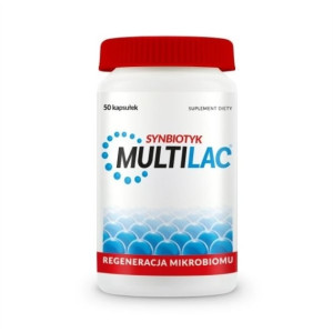 Multilac, kapsułki, synbiotyk (probiotyk +prebiotyk), 50 szt.