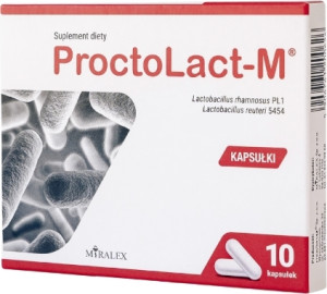 Proctolact-M Doustny Probiotyk Proktologiczny 400mg 10 kapsułek