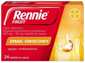Rennie Fruit 24 tabletki