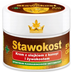 ASEPTA Stawokost z olejkiem z konopi i żywokostem 5% CBD 50 ml