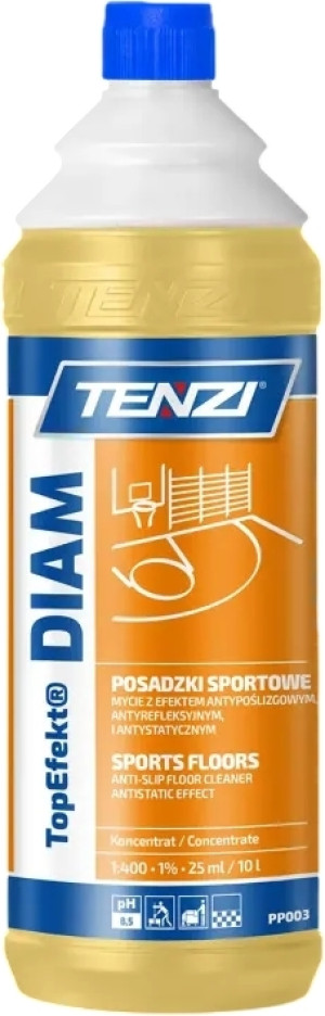 TENZI TopEfekt® DIAM - Płyn do mycia posadzek twardych i elastycznych - Niskopieniący, na bazie emulsji woskowych - 1L