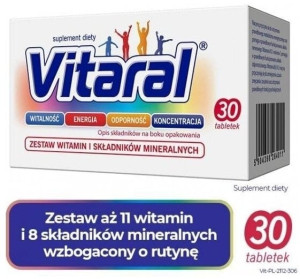 Vitaral 30 tabletek (Data ważności 30.09.2026)